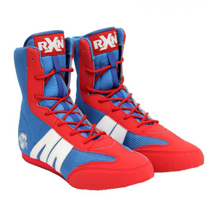 RXN Gold Medal Boxing Shoes - Red/Blue
