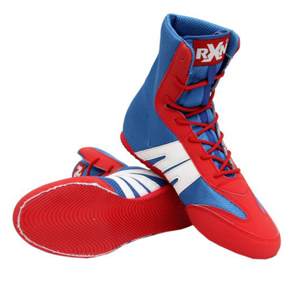RXN Gold Medal Boxing Shoes - Red/Blue