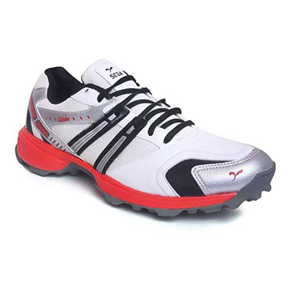 Sega Glide Cricket Shoes - White/Red