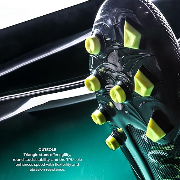 NIVIA Safari Football Shoes for Men (Green)