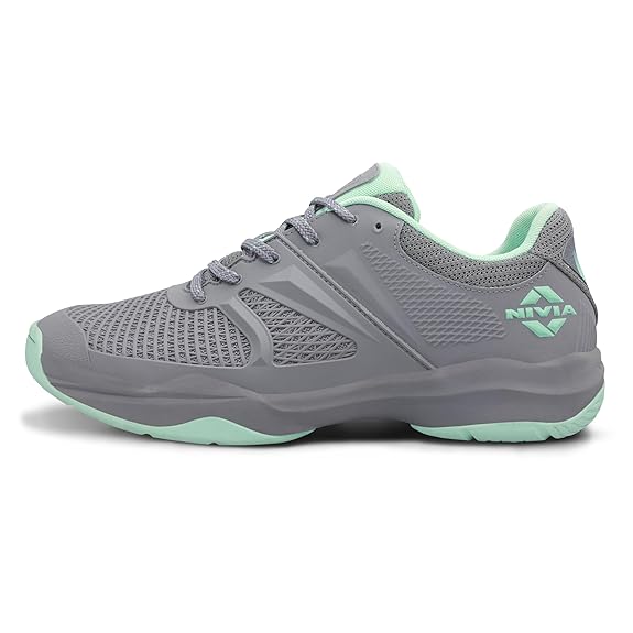 Nivia Jury Badminton Shoes For Men - Grey