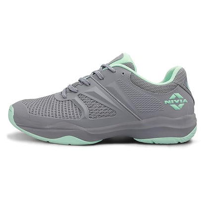 Nivia Jury Badminton Shoes For Men - Grey