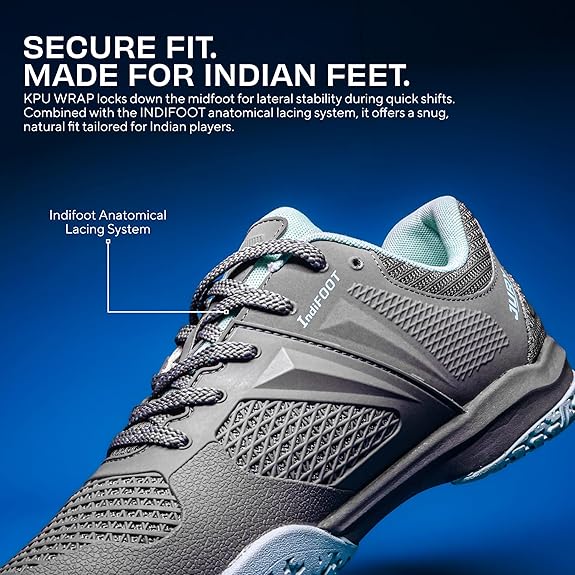 Nivia Jury Badminton Shoes For Men - Grey