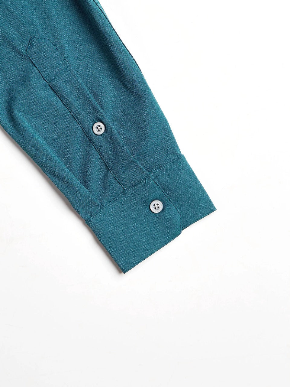 Technosport Solid Slim Fit Spread Collar Shirt with TS LYTRA For Men P-823 (Gulf Coast)