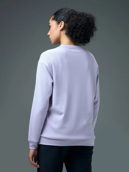 Technosport Solid Slim Fit Round Neck Sports Sweatshirt with ELASTOPLUS For Women WM-15 (Heather)