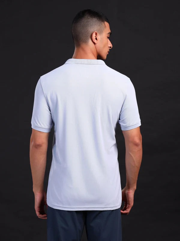 TechnoSport Polo Neck Half Sleeve Dry Fit T Shirt for Men OR-11 - Heather