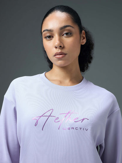 Technosport Solid Slim Fit Round Neck Sports Sweatshirt with ELASTOPLUS For Women WM-15 (Heather)