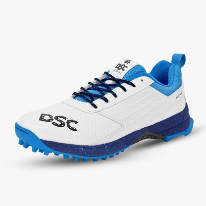 DSC Jaffa 22 Cricket Shoes (White/Blue)