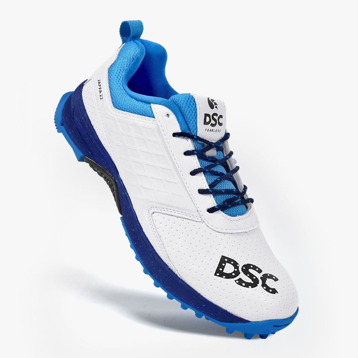 DSC Jaffa 22 Cricket Shoes (White/Blue)