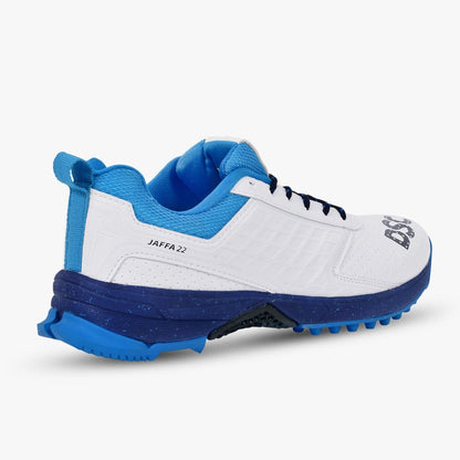 DSC Jaffa 22 Cricket Shoes (White/Blue)