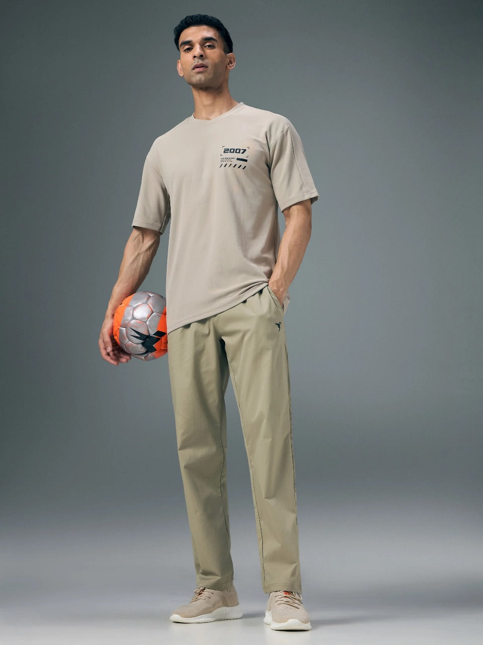 TechnoSport Men's Ragular-Fit Solid Track OR-229 (Khaki)