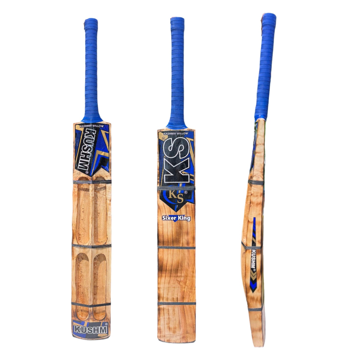 Kushm Sixer King Burn Kashmir Willow Double Blade Scoop Cricket Bat