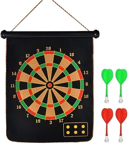 Magnetic Foldable Dart Board Double Sided 12 Inch