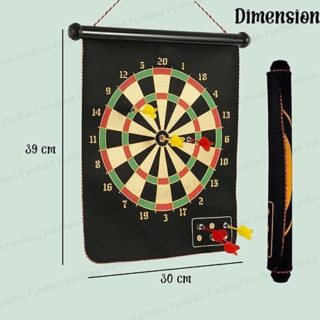Magnetic Foldable Dart Board Double Sided 17 Inch