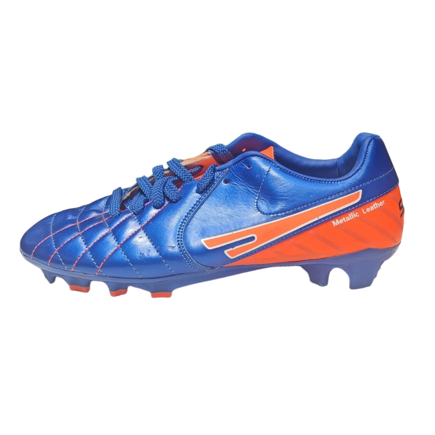 Sega Metallic Leather Football Shoes (Blue)