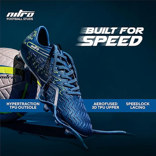 Nivia Nitro Football Shoes for Men (Metallic Blue)