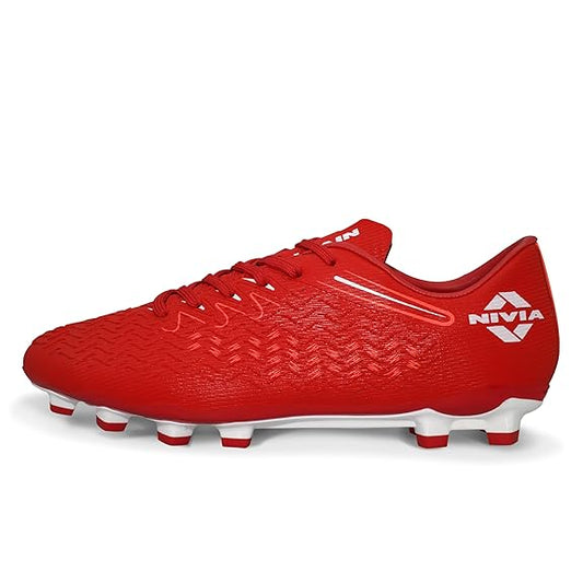 Nivia Nitro Football Shoes for Men (Metallic Red)