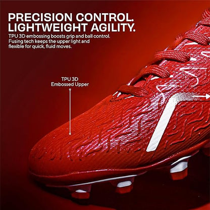 Nivia Nitro Football Shoes for Men (Metallic Red)