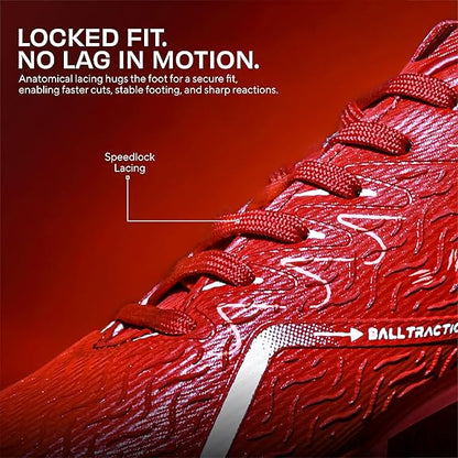 Nivia Nitro Football Shoes for Men - Metallic Red