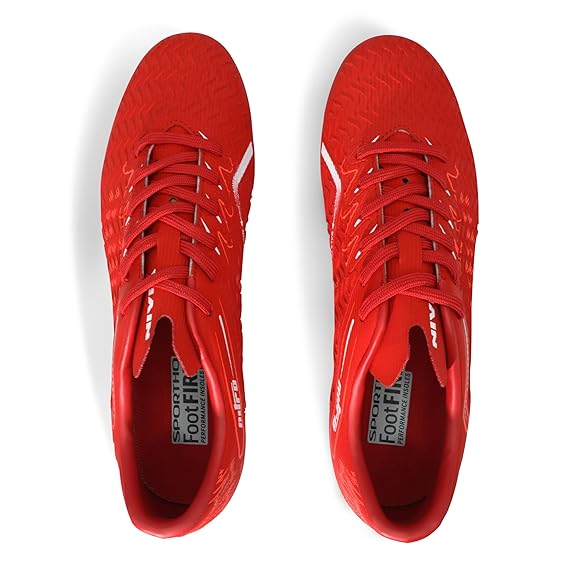 Nivia Nitro Football Shoes for Men - Metallic Red