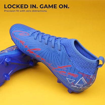 Nivia Pro Carbonite 7.0 Football Shoes for Men (Mid Blue)