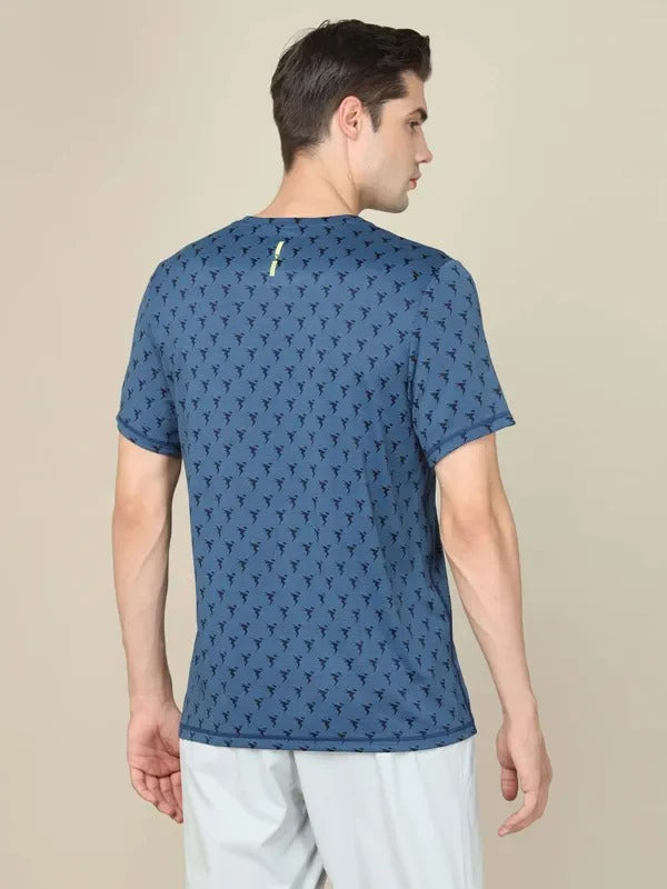 TechnoSport Crew Neck Half Sleeve Dry Fit T Shirt for Men OR-60 (Navy)