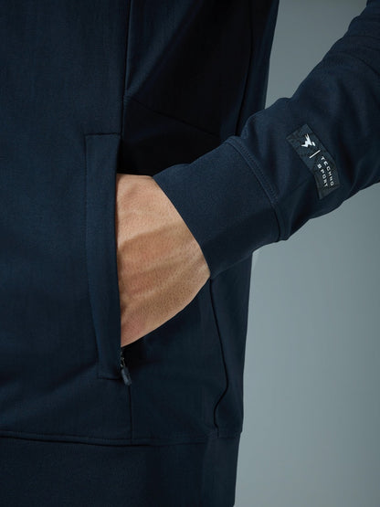 Technosport Solid Slim Fit Mock Neck Jacket For Men PM-98 (Navy Blue)