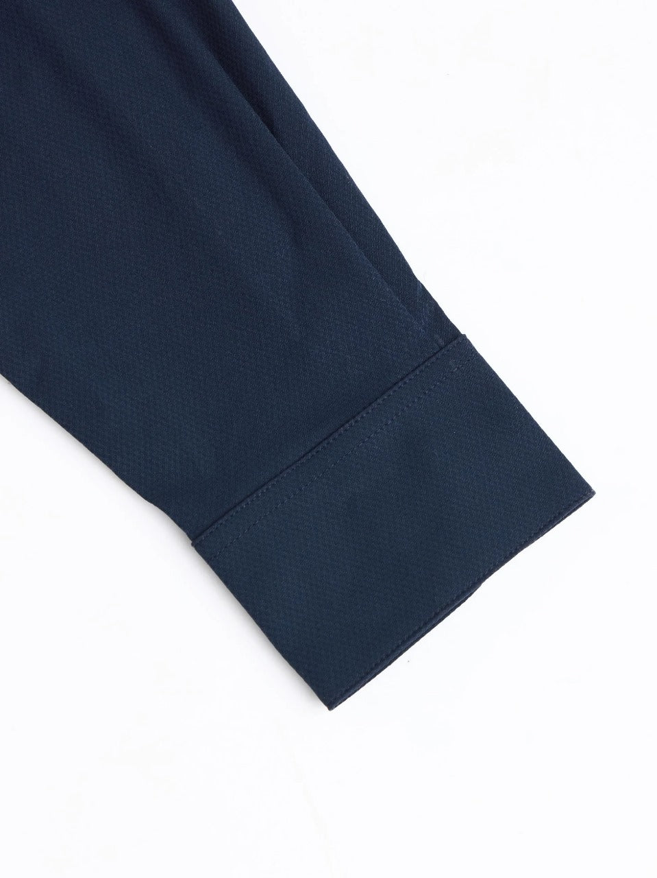 Technosport Solid Slim Fit Spread Collar Shirt with TS LYTRA For Men P-823 (Navy Blue)