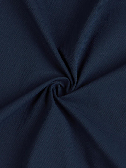 Technosport Solid Slim Fit Spread Collar Shirt with TS LYTRA For Men P-823 (Navy Blue)