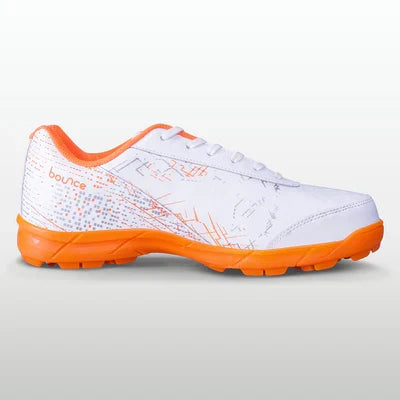 Nivia Bounce Cricket Shoes for Men - White/Orange