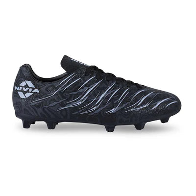 NIVIA Carbonite 6.0 Football Shoes for Men (Black)