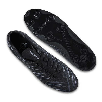 NIVIA Carbonite 6.0 Football Shoes for Men (Black)