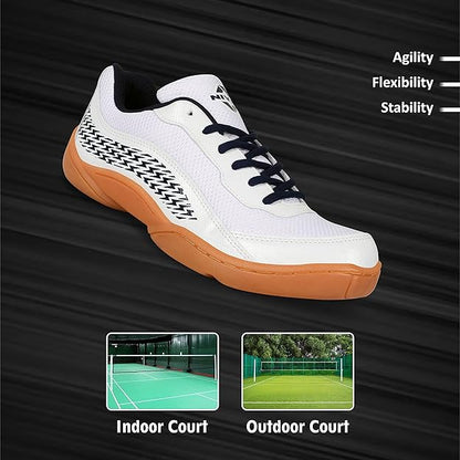 Nivia Flash 2.0 Badminton Shoes - White