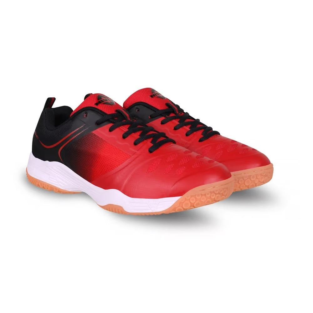 NIVIA HY-COURT 2.0 Badminton Non Marking Shoes (Red / Black)