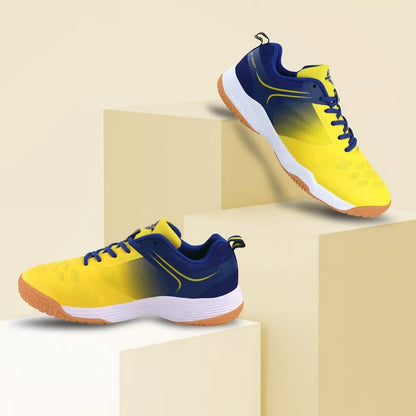 NIVIA HY-COURT 2.0 Badminton Non Marking Shoes (Yellow / Blue)