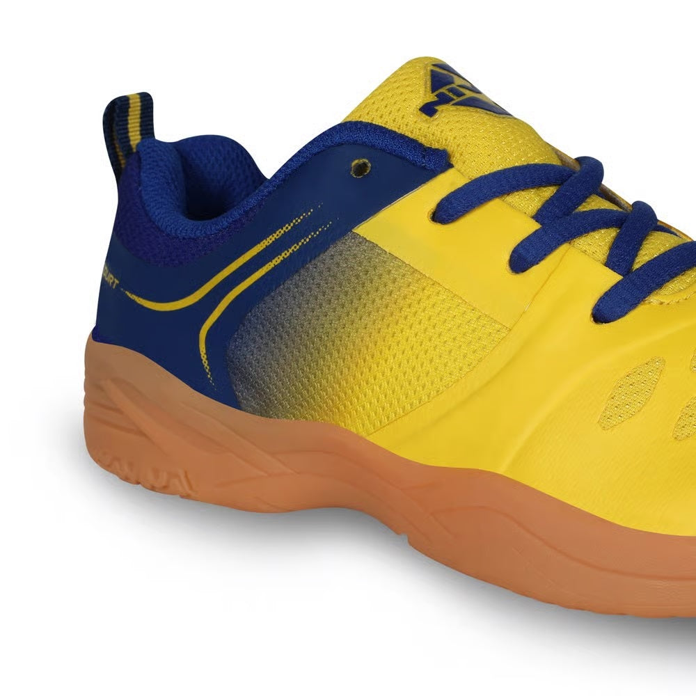 NIVIA HY-COURT 2.0 Badminton Non Marking Shoes (Yellow / Blue)