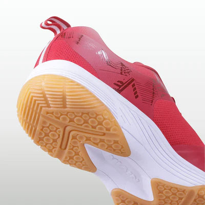 Nivia Hy-Court 2.1 Badminton Non Marking Shoes (Red)