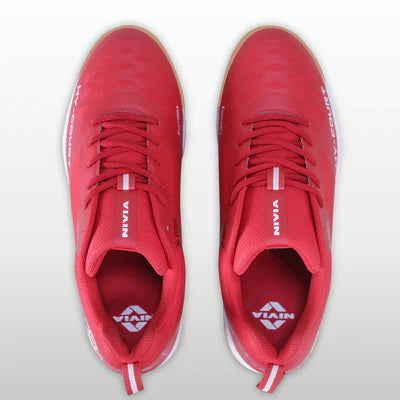 Nivia Hy-Court 2.1 Badminton Non Marking Shoes (Red)