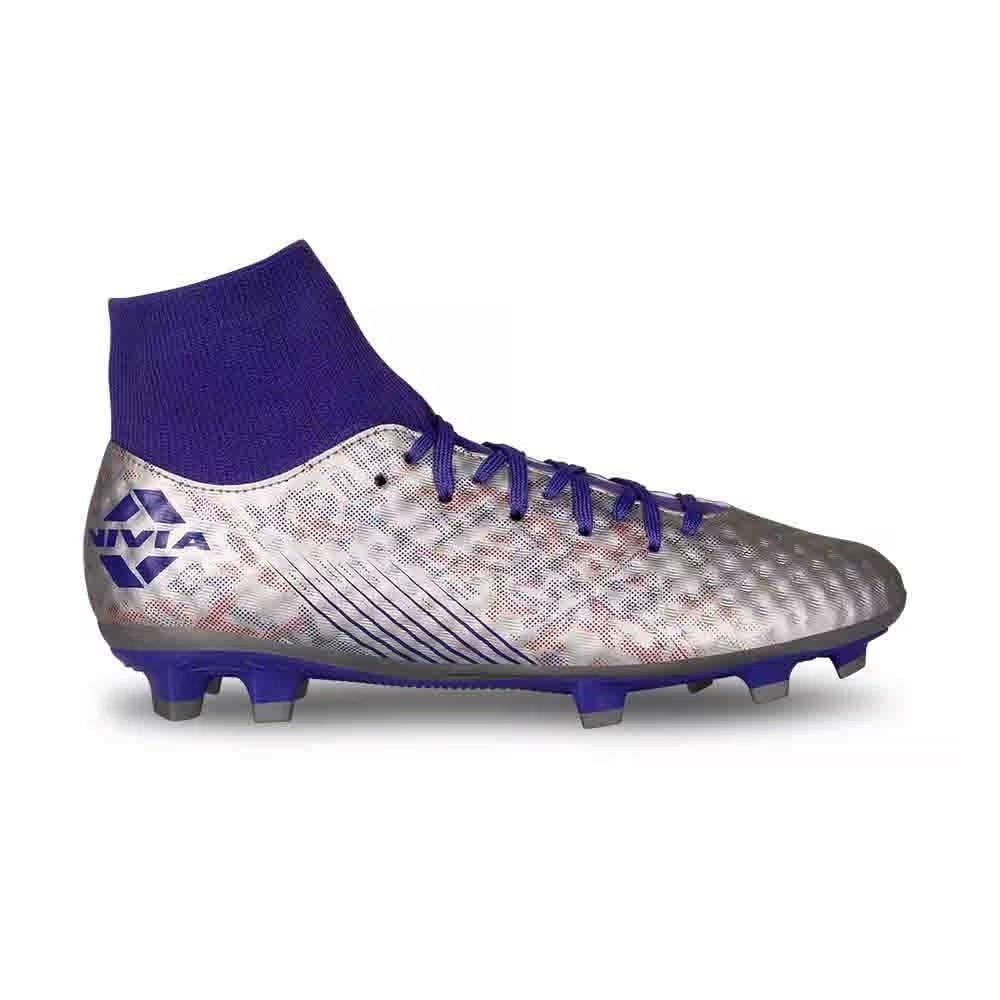 NIVIA Oslar Blade 3.0 Football Shoes for Men - White/Purple
