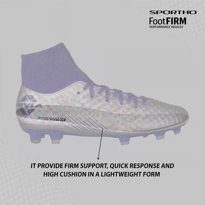 NIVIA Oslar Blade 3.0 Football Shoes for Men - White/Purple