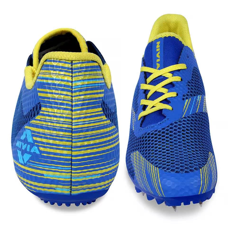 NIVIA TF-100 Track and Field Spikes Running Athletic Shoes (Blue)