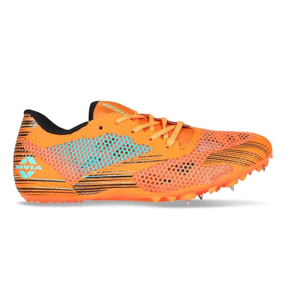 NIVIA TF-100 Track and Field Spikes Running Athletic Shoes - Orange