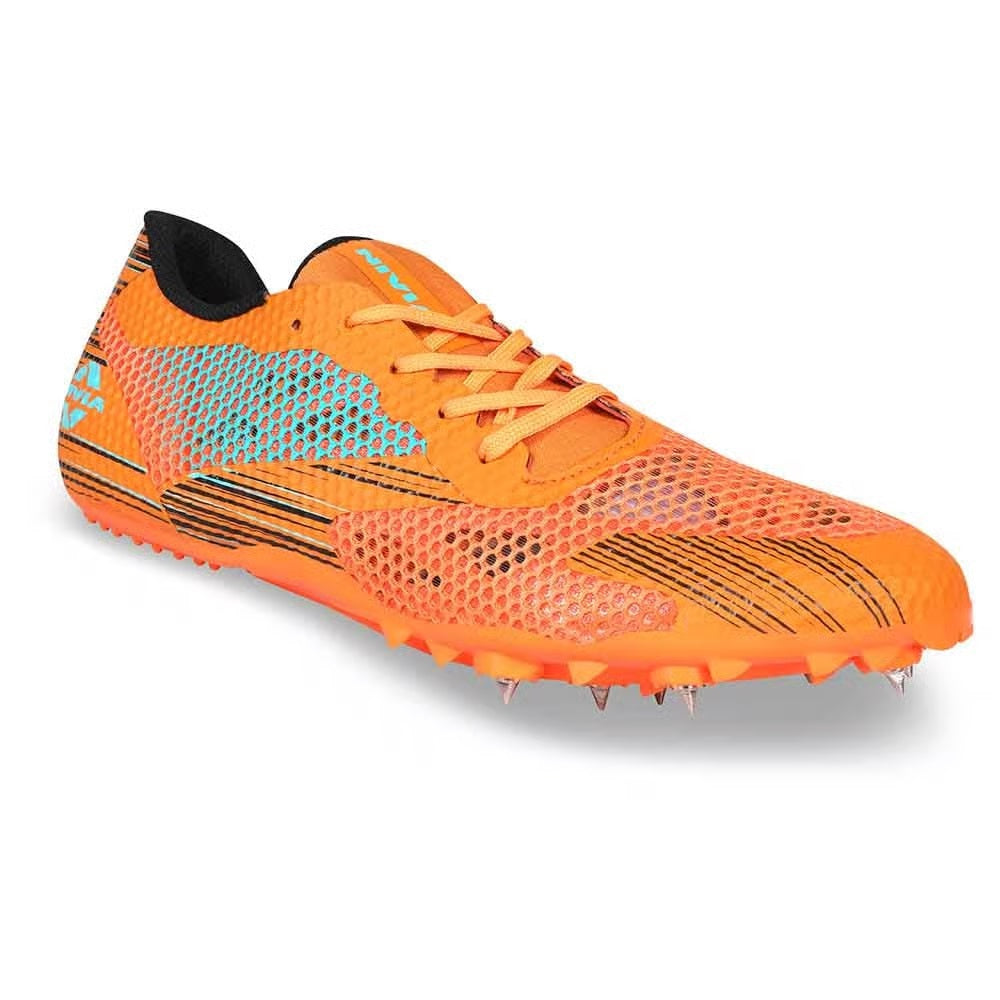 NIVIA TF-100 Track and Field Spikes Running Athletic Shoes (Orange)