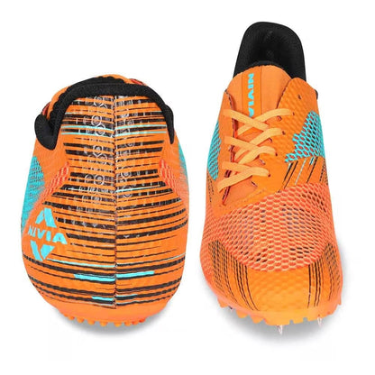 NIVIA TF-100 Track and Field Spikes Running Athletic Shoes - Orange