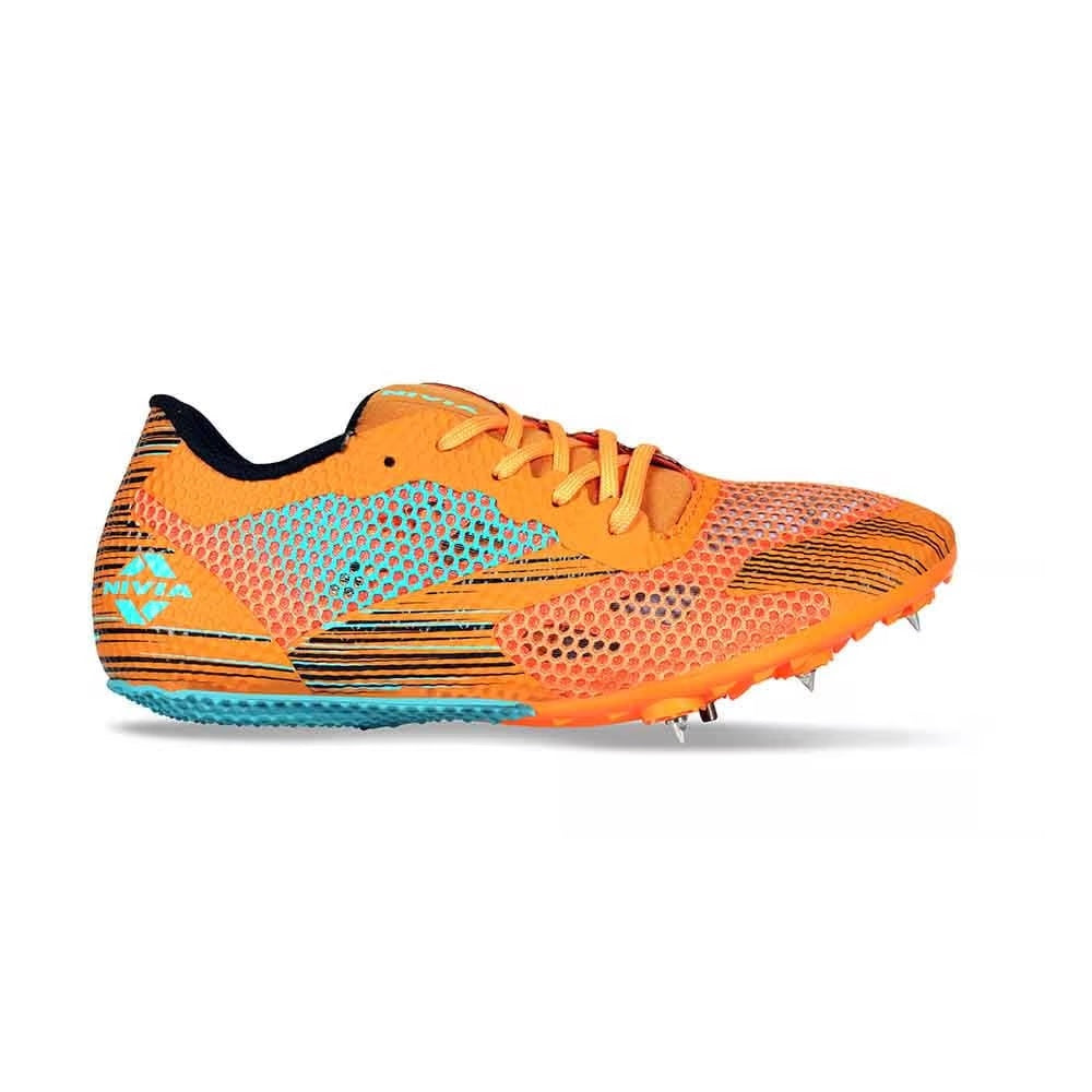 NIVIA TF-400 Track and Field Spikes Running Athletic Shoes - Orange