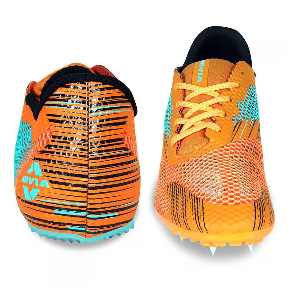 NIVIA TF-400 Track and Field Spikes Running Athletic Shoes - Orange