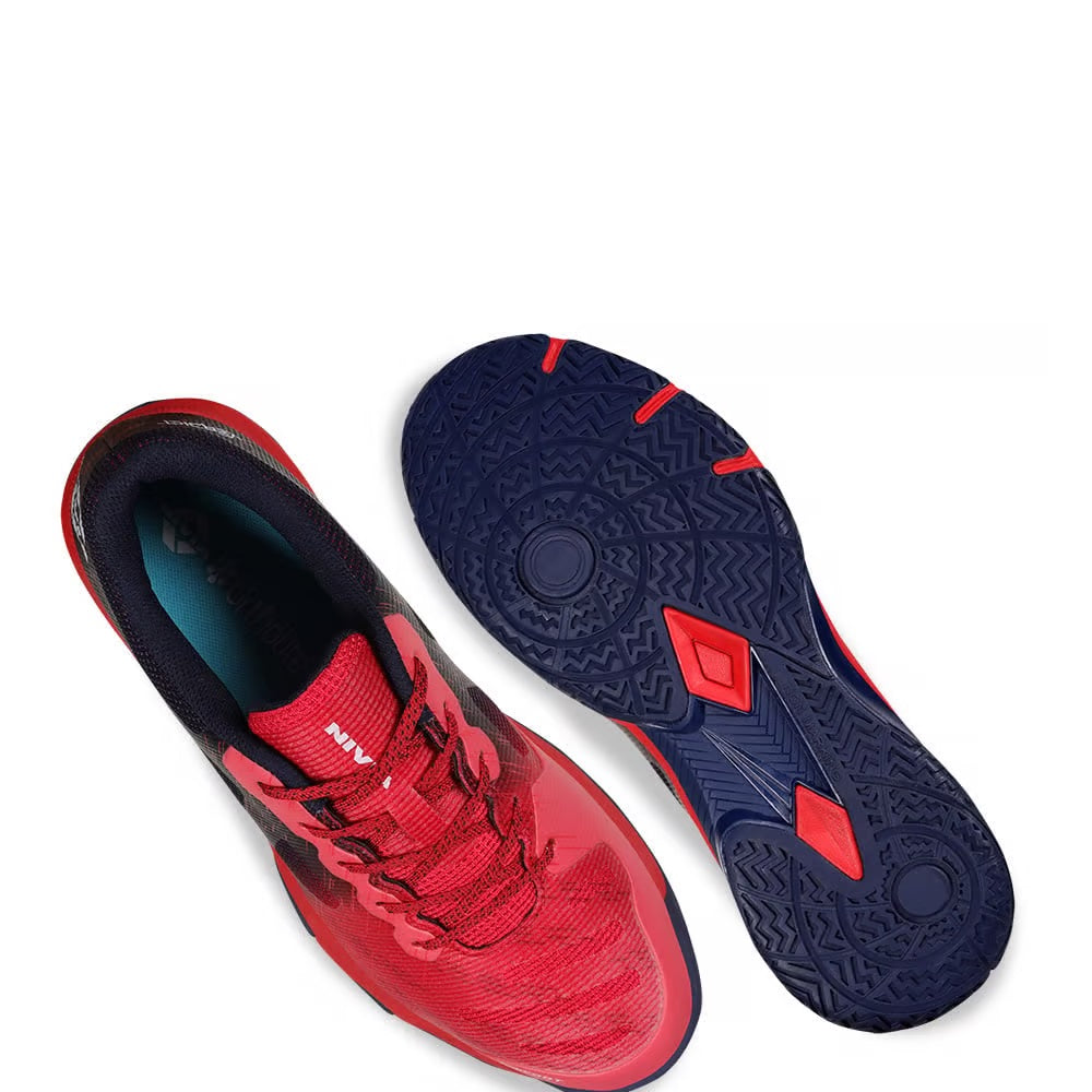 Nivia Verdict Badminton Non Marking Shoes (Crimson Red)