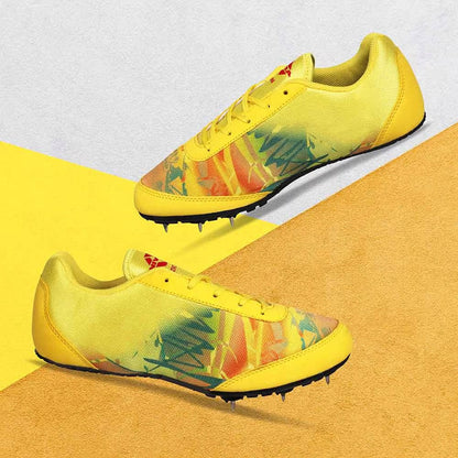 NIVIA Zion-1 Spikes Running Athletic Shoes for Men - Yellow