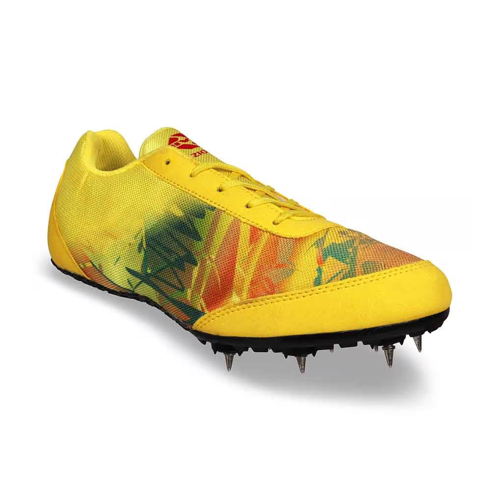 NIVIA Zion-1 Spikes Running Athletic Shoes for Men - Yellow