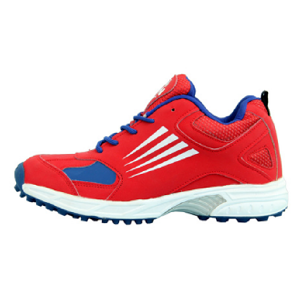RXN Off Drive Cricket Shoes - Red/Blue/White